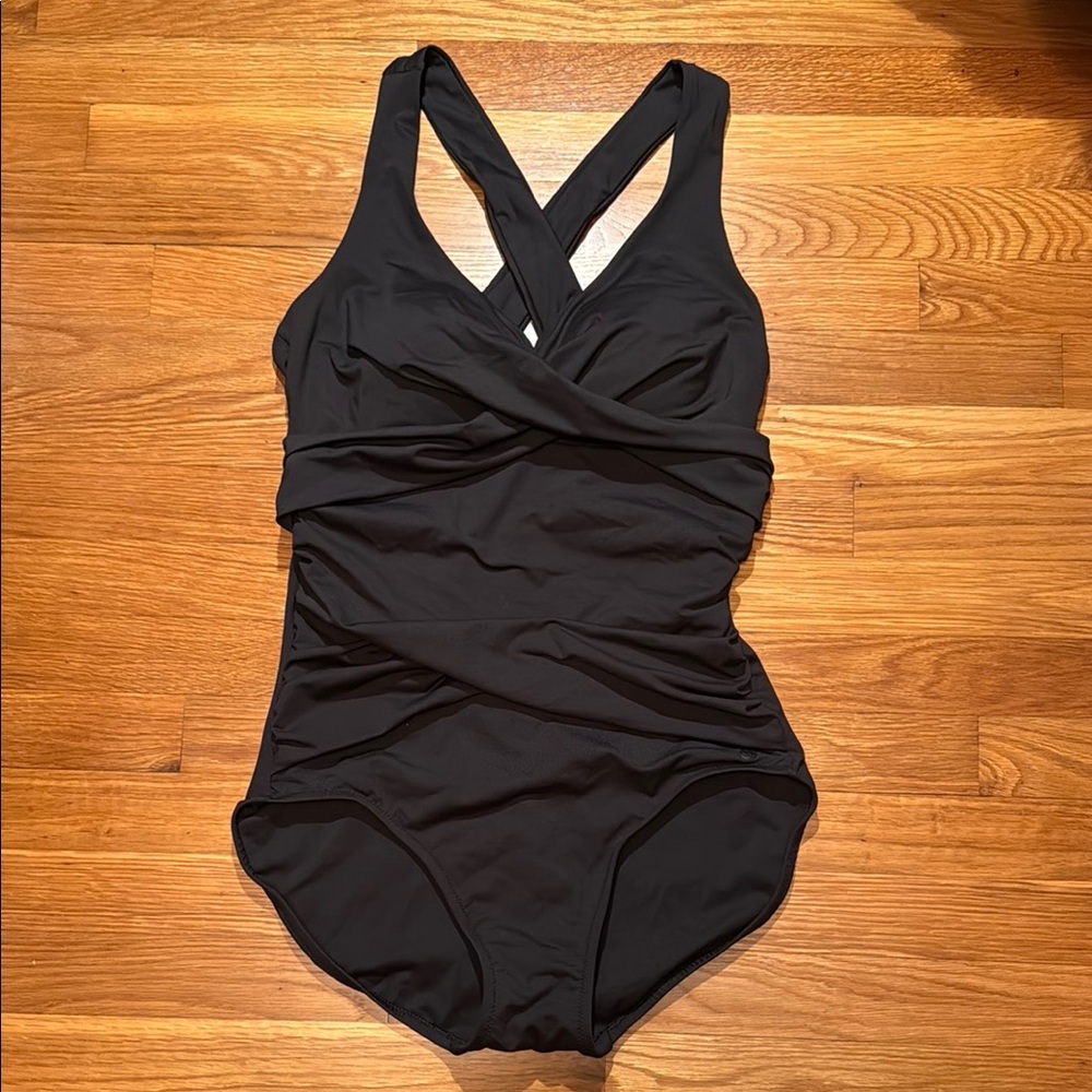 Calia One-Piece Cross-Back Swimsuit